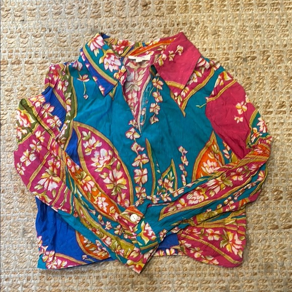 Haute Hippie Floral Button-Up Shirt - Picture 1 of 9